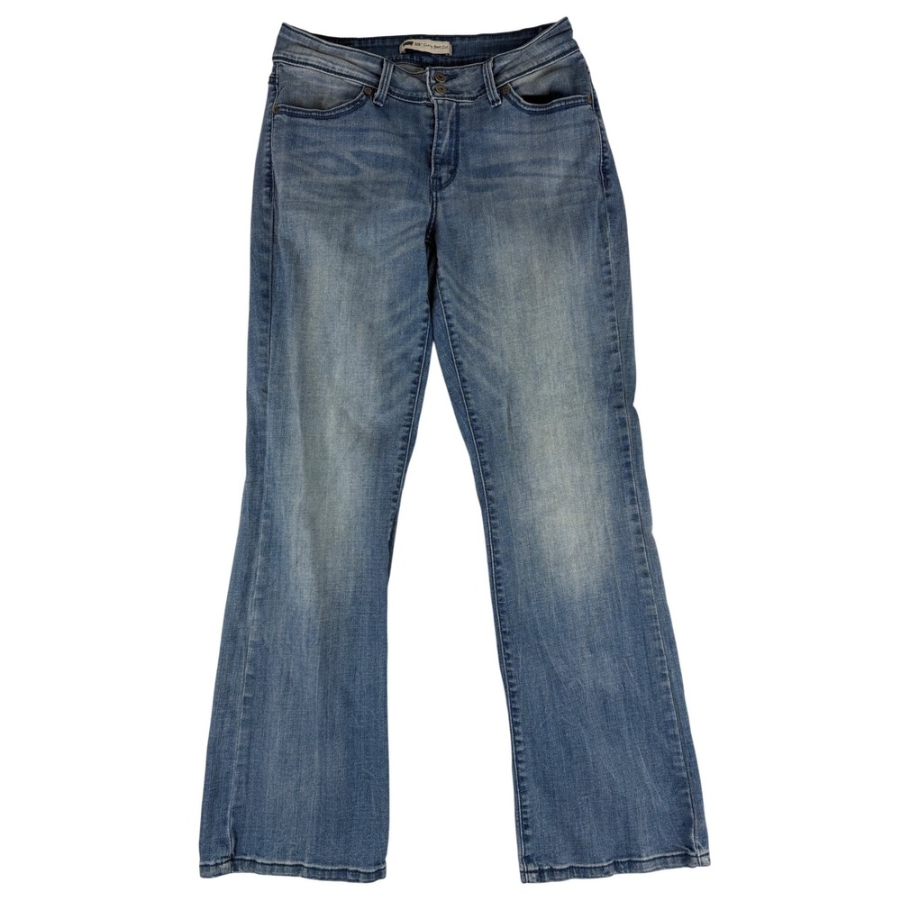 Levis 515 Curvy Boot Cut Jeans Womensโ 10 Medium Blue Faded Flap Pocket Denim